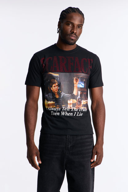 Scarface Tell Truth Short Sleeve Tee - Black