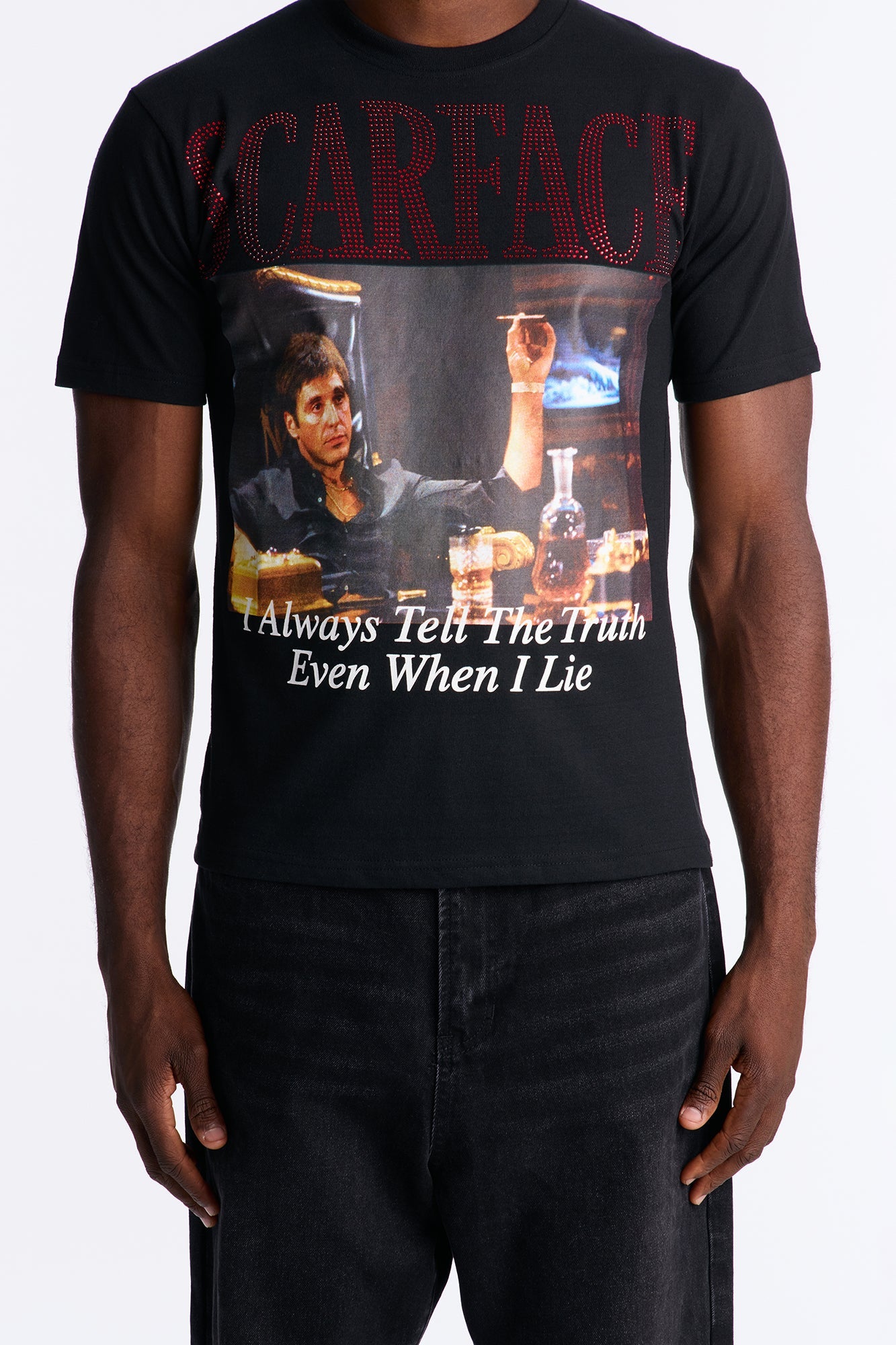 Scarface Tell Truth Short Sleeve Tee - Black