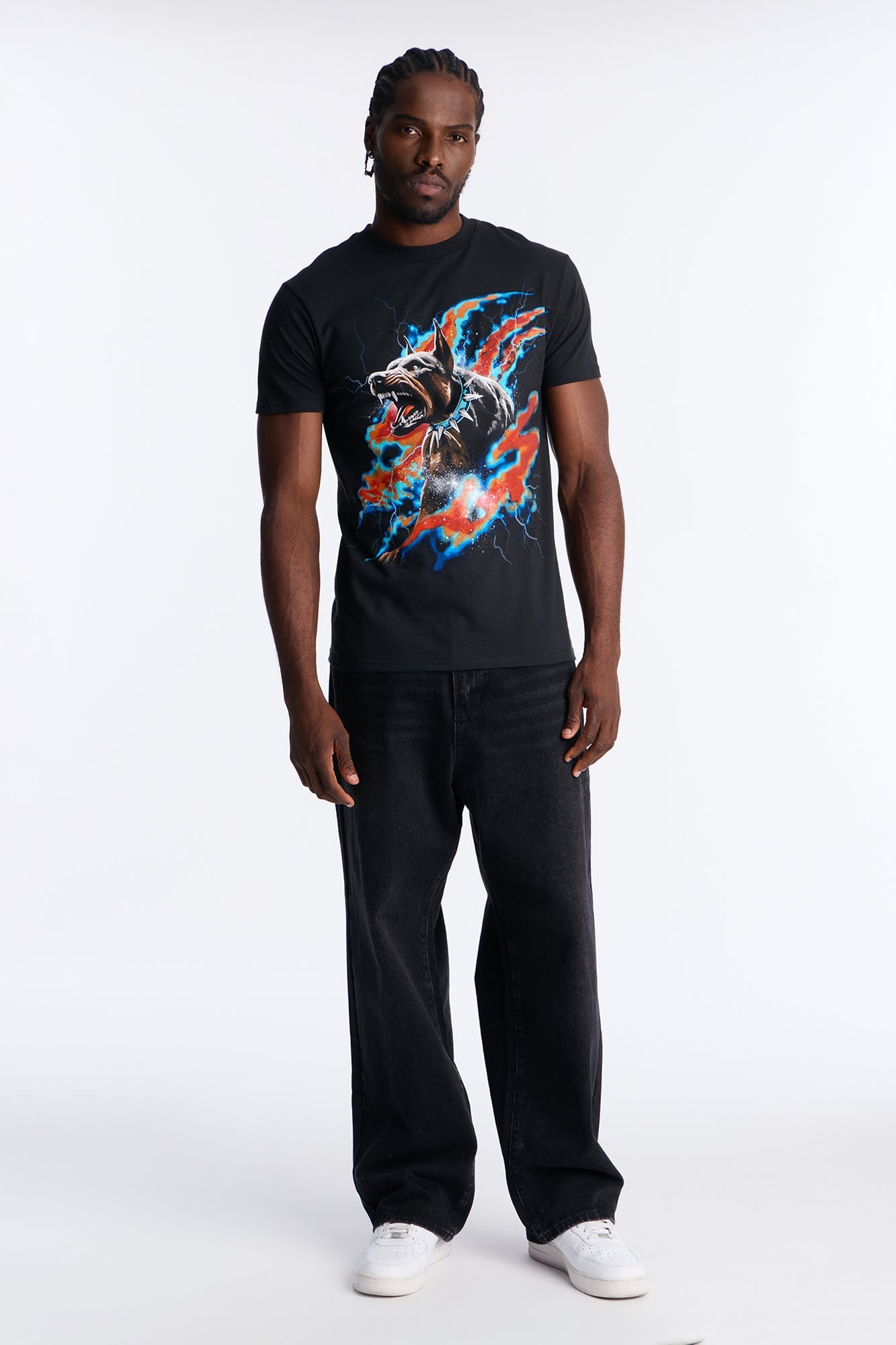 Doberman Rage Short Sleeve Tee - Black Wash