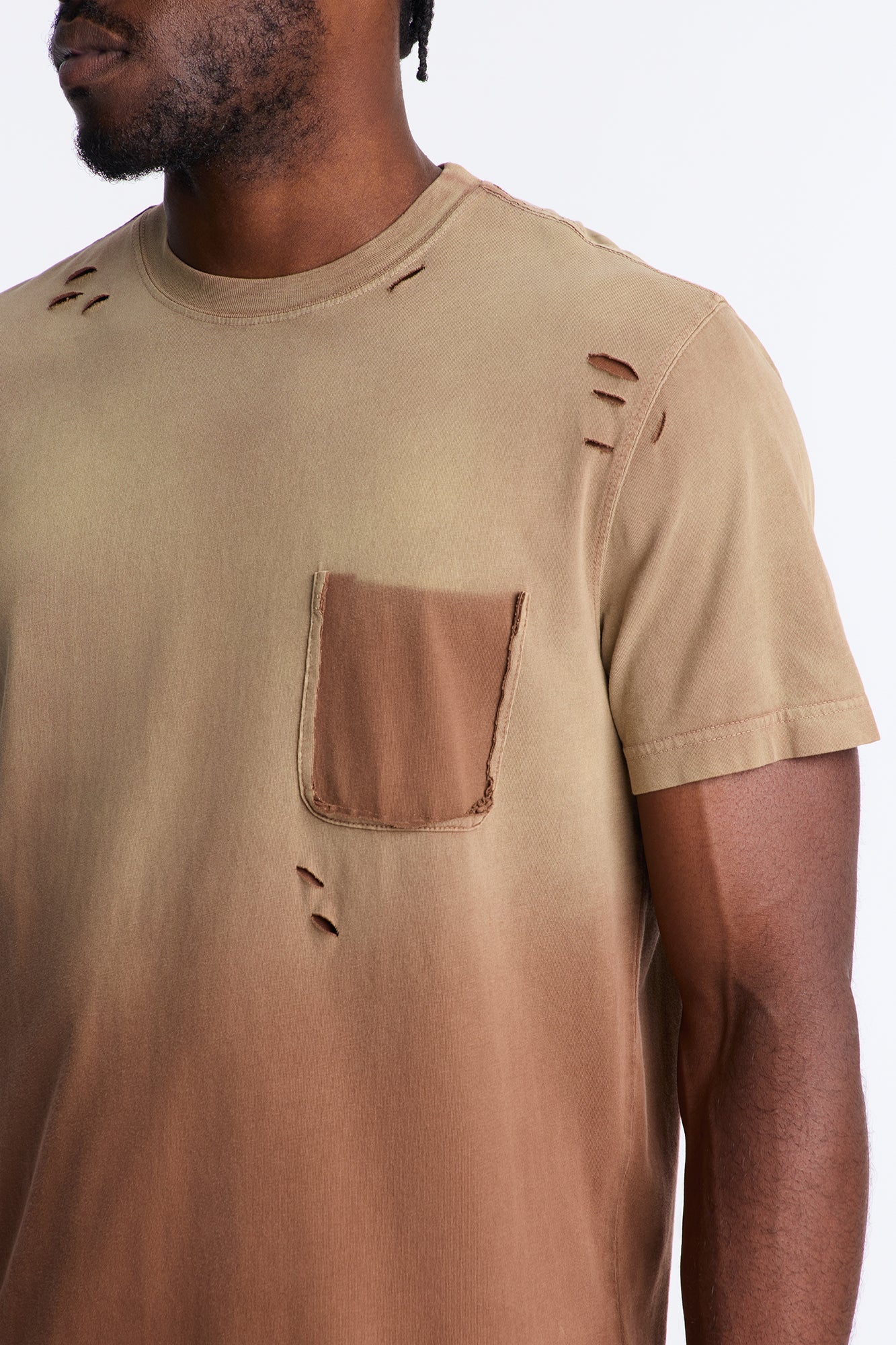 Boyle Faded Crew Tee - Brown