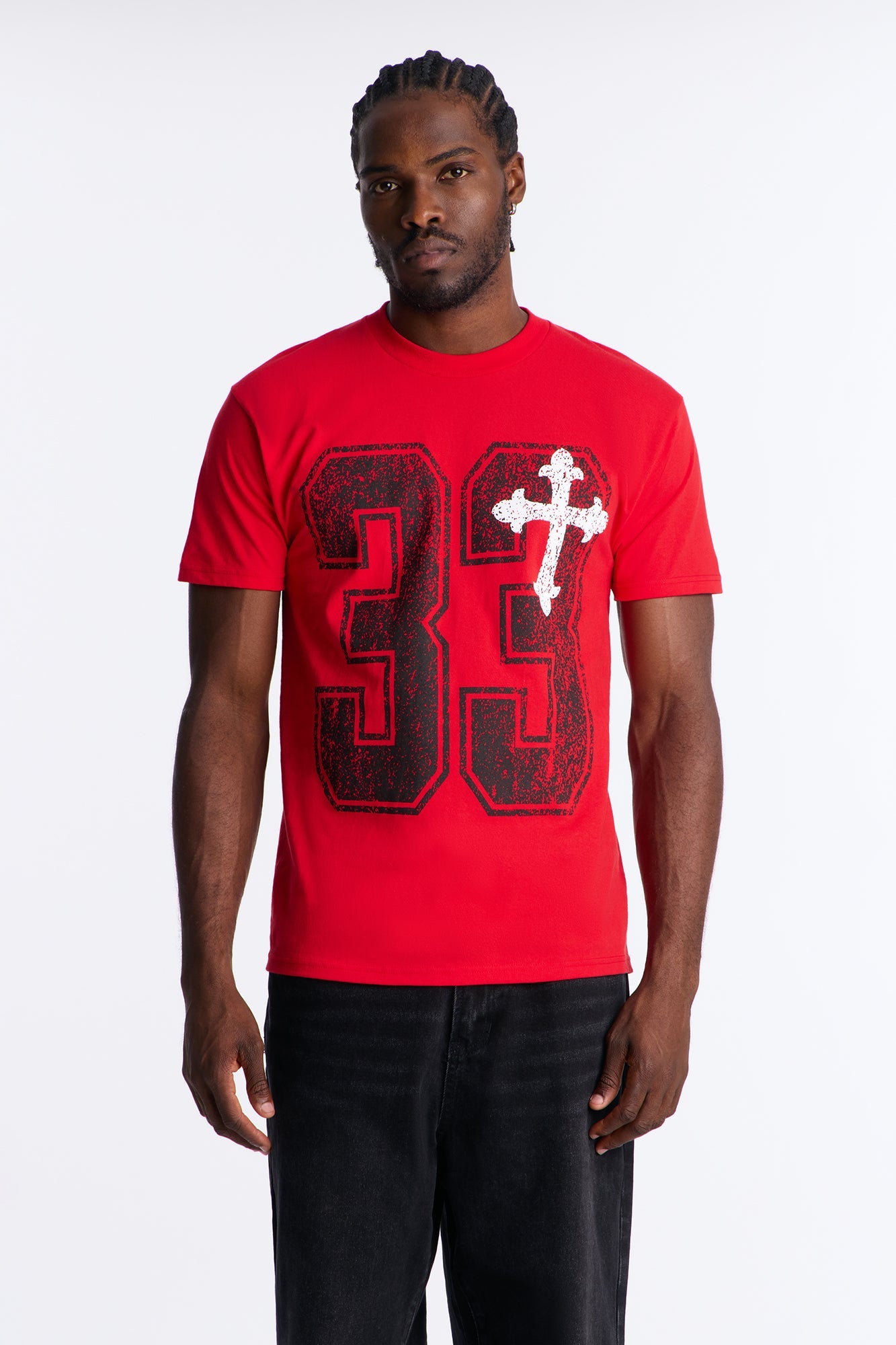 Cross My Heart And Hope To Win Short Sleeve Tee - Red