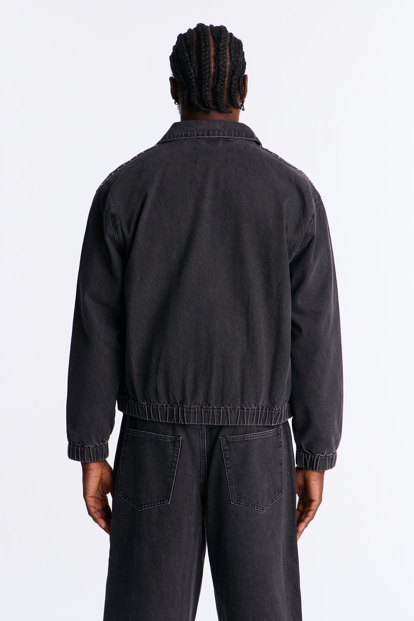 Lined Up Jewels Denim Jacket - Black Wash