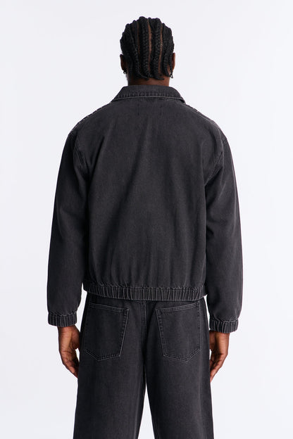Lined Up Jewels Denim Jacket - Black Wash