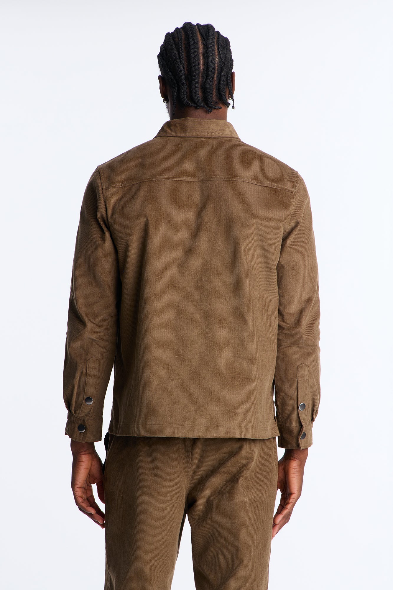 Canyon Cord Button Up Shirt - Olive