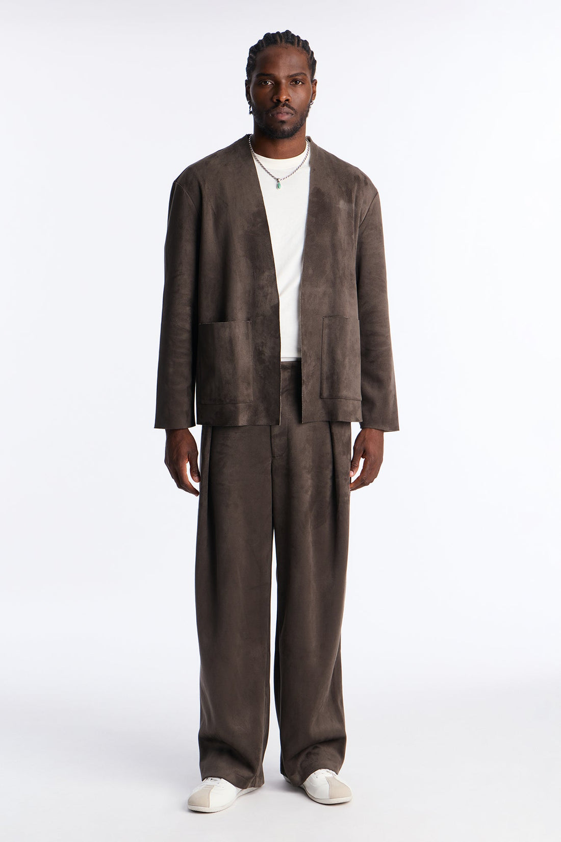 Noven Edge Suede Jacket - Grey