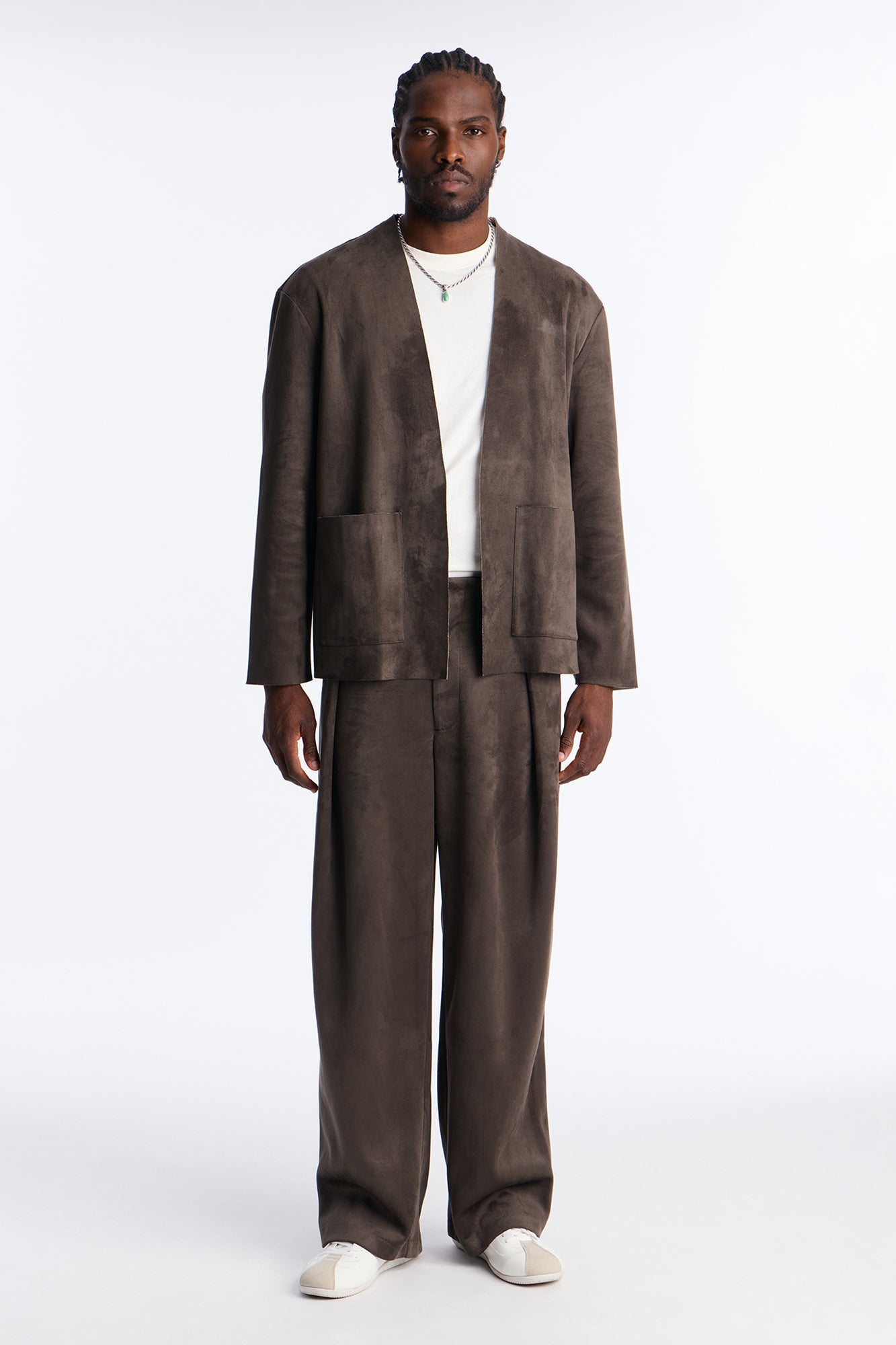 Noven Edge Suede Jacket - Grey