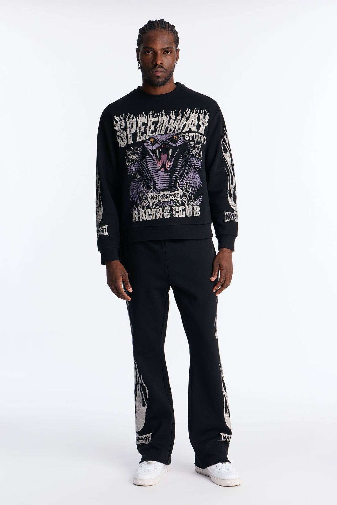 Speedway Studio Crewneck Sweatshirt - Black