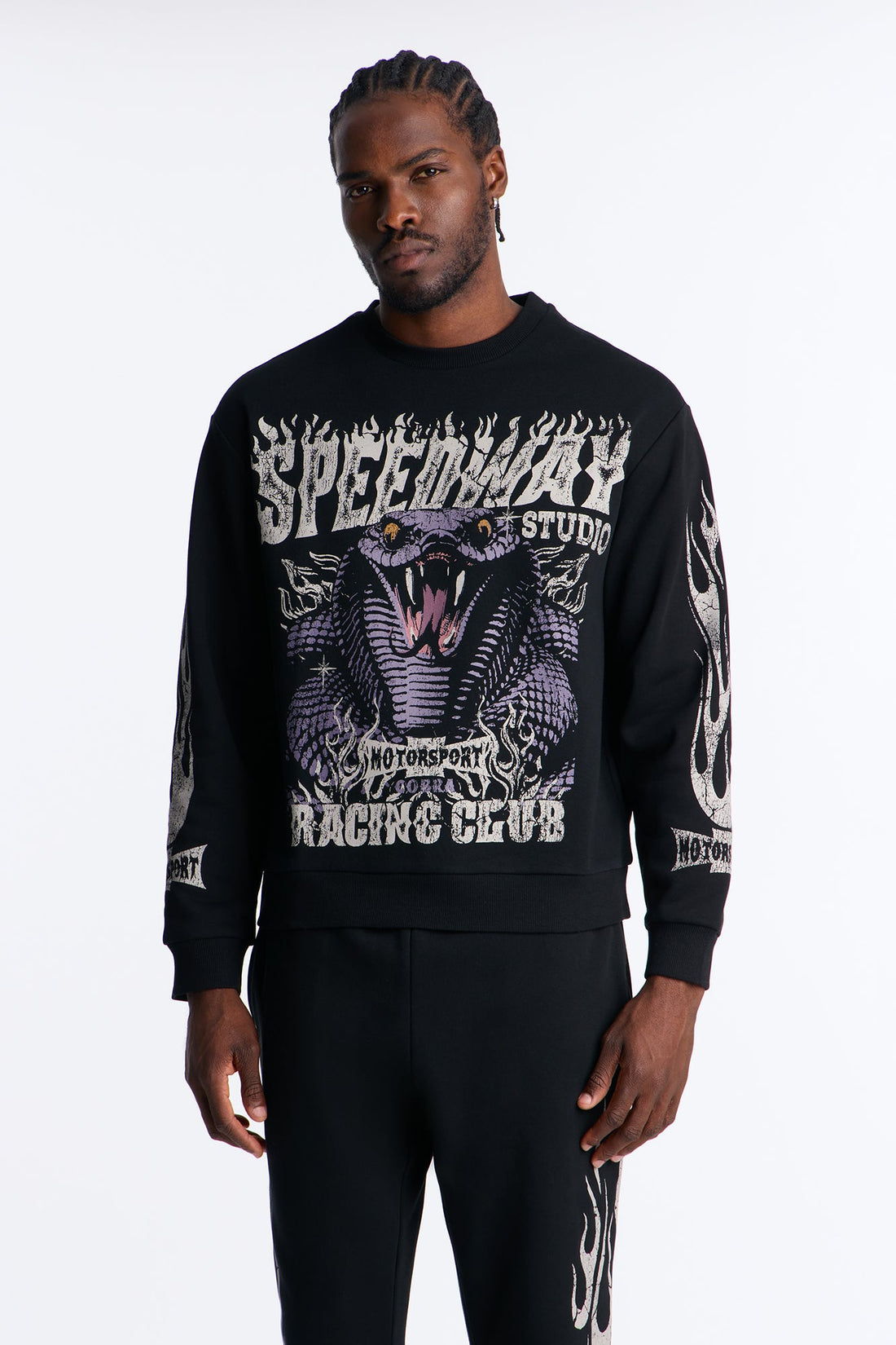 Speedway Studio Crewneck Sweatshirt - Black