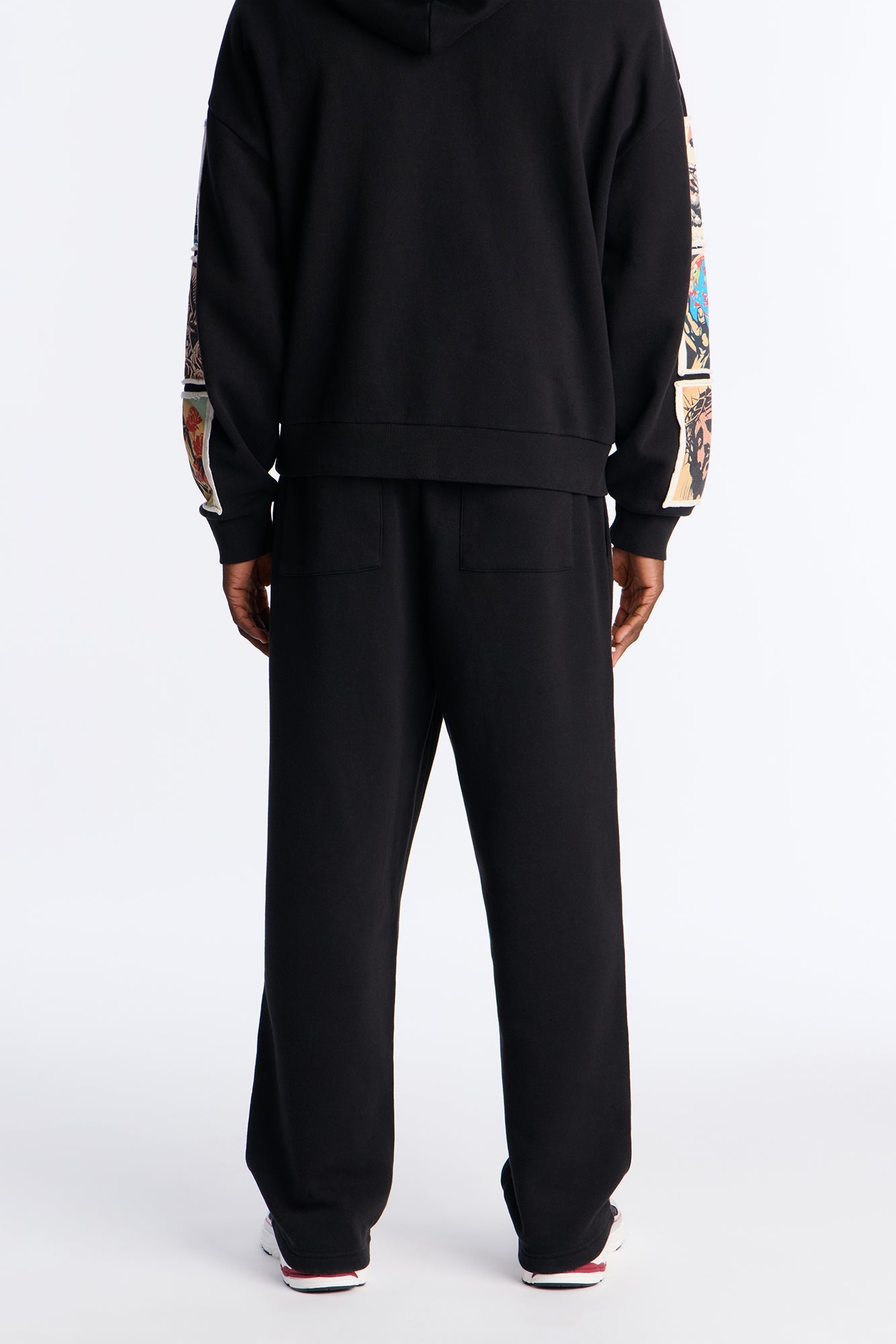 God Made Patch Straight Sweatpants - Black