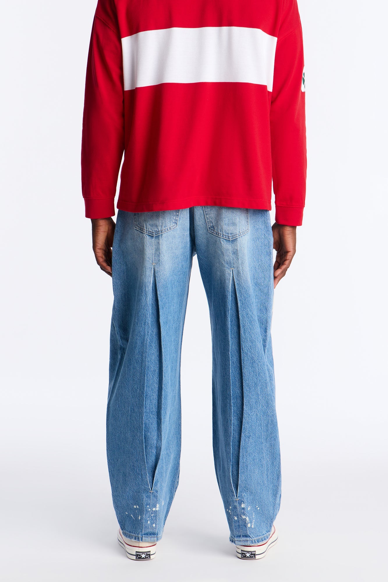 Barrel Pull On The Scene Pleated Jean - Medium Wash