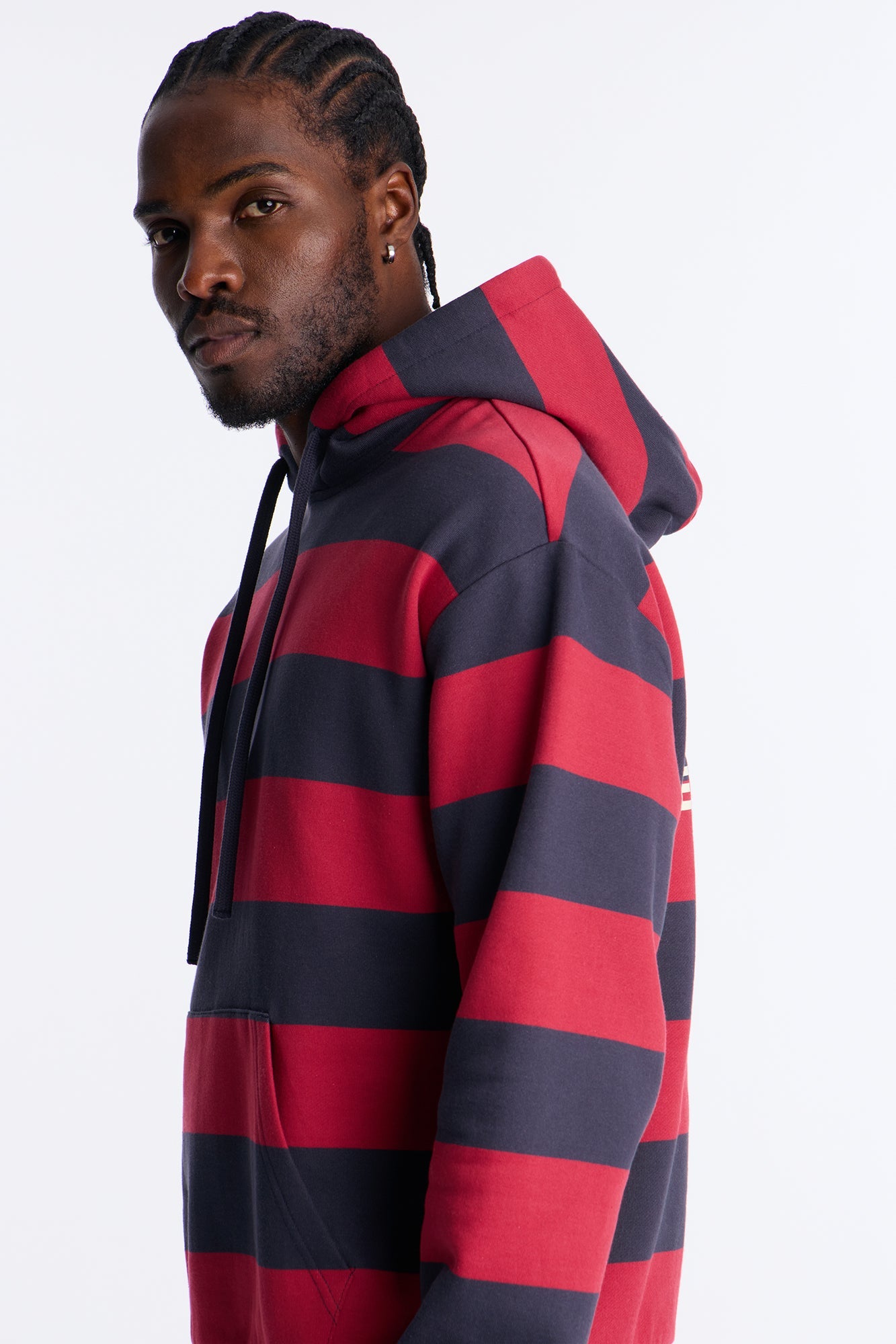 Fearless Flow Stripe Hoodie - Red