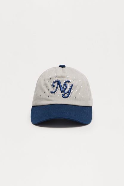 Mini City Lights NY Baseball Hat - Grey/combo