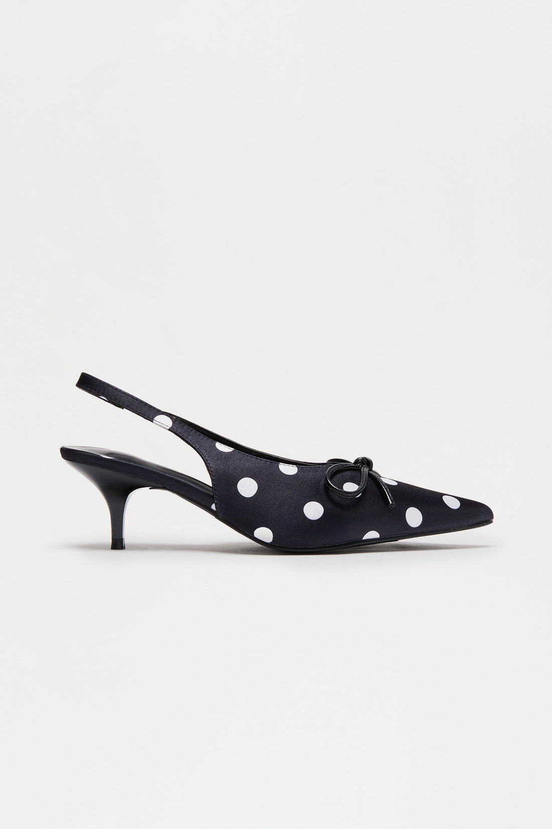 Debb Bow Slingback Pumps - Black/White