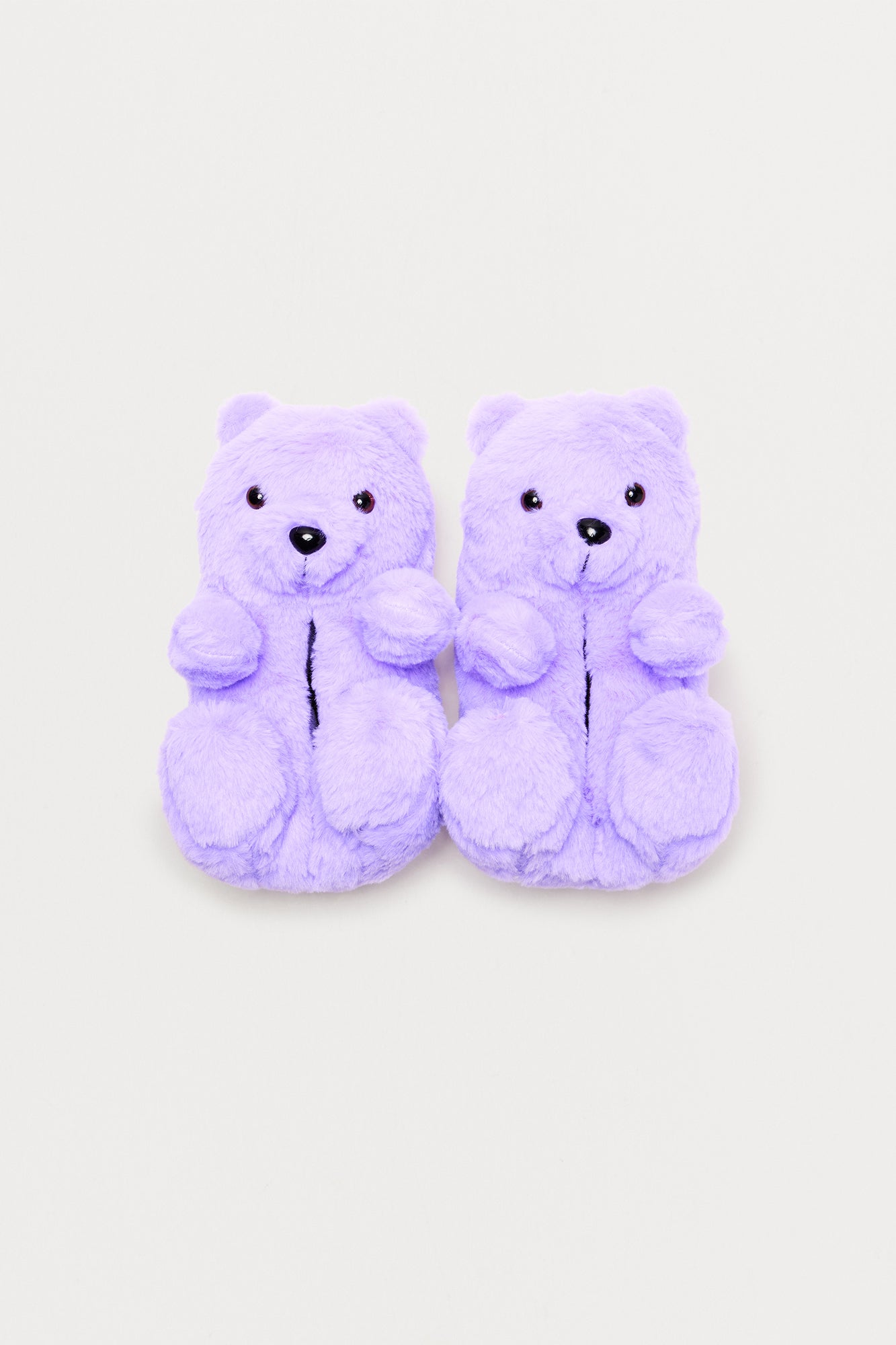 Mini Cute And Cuddly Teddy Bear Slippers - Purple