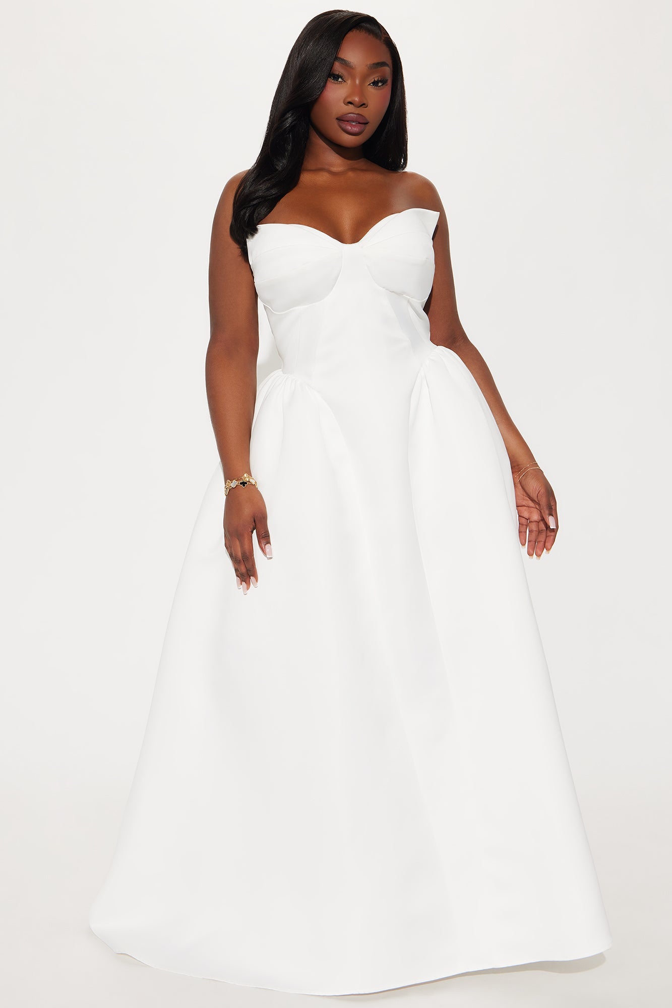 Sweet And Flirty Maxi Dress - White