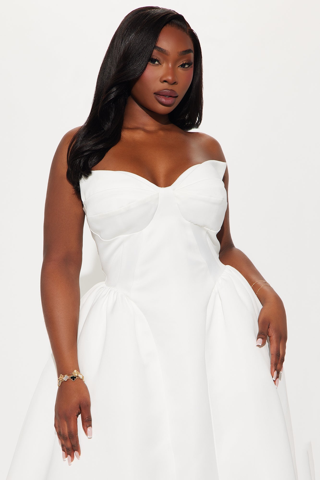 Sweet And Flirty Maxi Dress - White