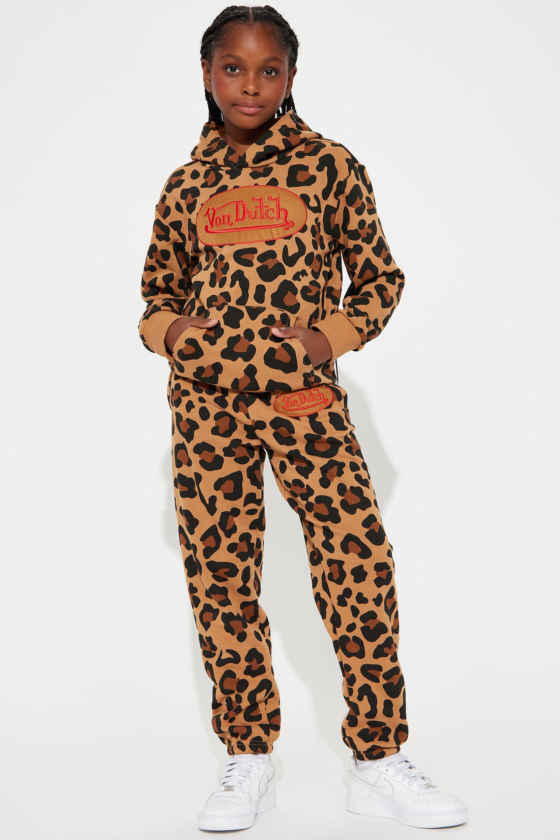 Mini Von Dutch Leopard Patch Jogger - Leopard