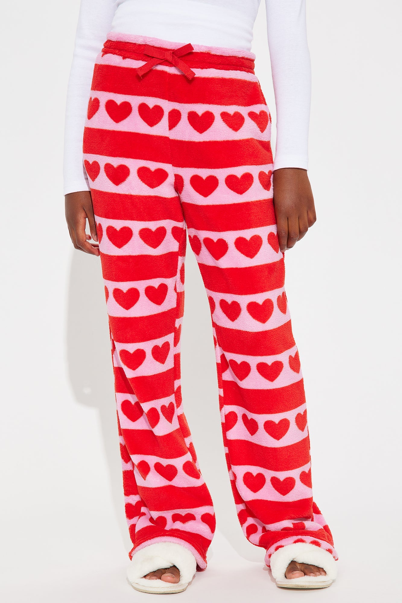 Mini Queen Of Hearts Plush Pant - Red/combo