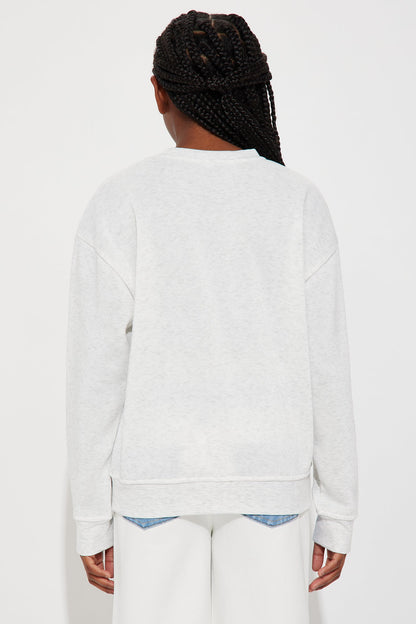 Mini Very Demure Crew Neck Sweatshirt - Heather Grey