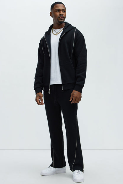 Tyson Stay Away Relaxed Flare Sweatpants - Black