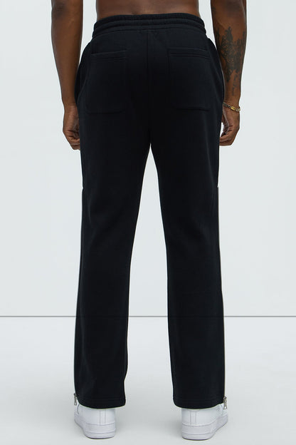 Tyson Stay Away Relaxed Flare Sweatpants - Black