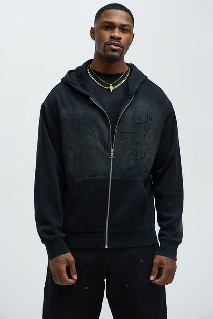 Dope Dope Zip Up Hoodie - Black