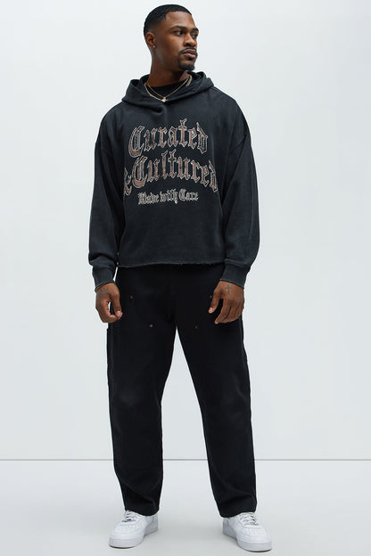 Tyson Curated Oversized Hoodie - Black Wash