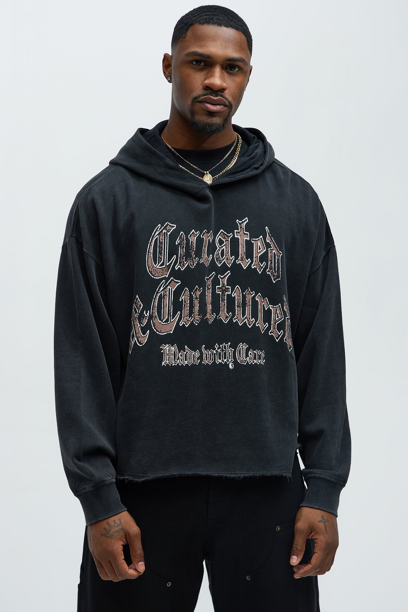 Tyson Curated Oversized Hoodie - Black Wash