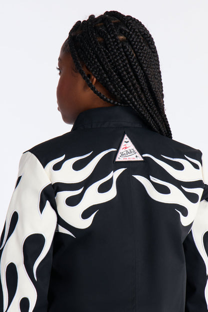 Mini Von Dutch Flames Moto Jacket - Black