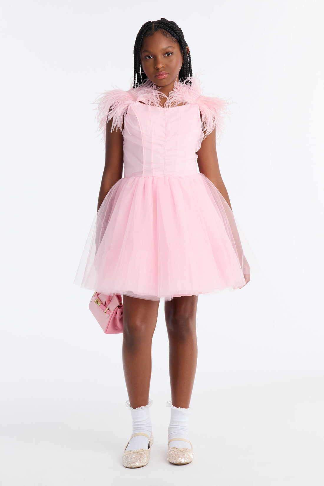 Mini So In Love Tulle Dress - Pink