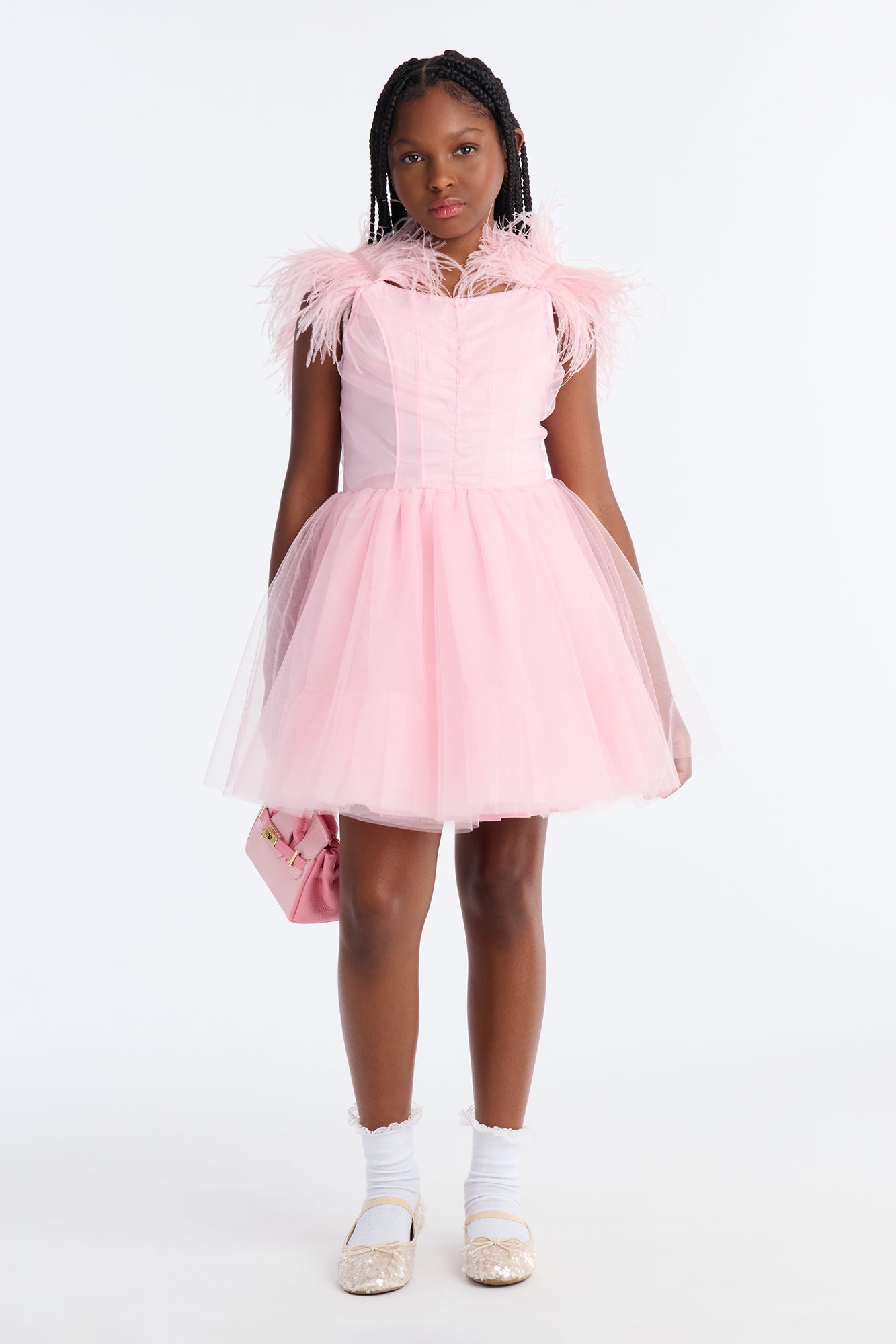 Mini So In Love Tulle Dress - Pink