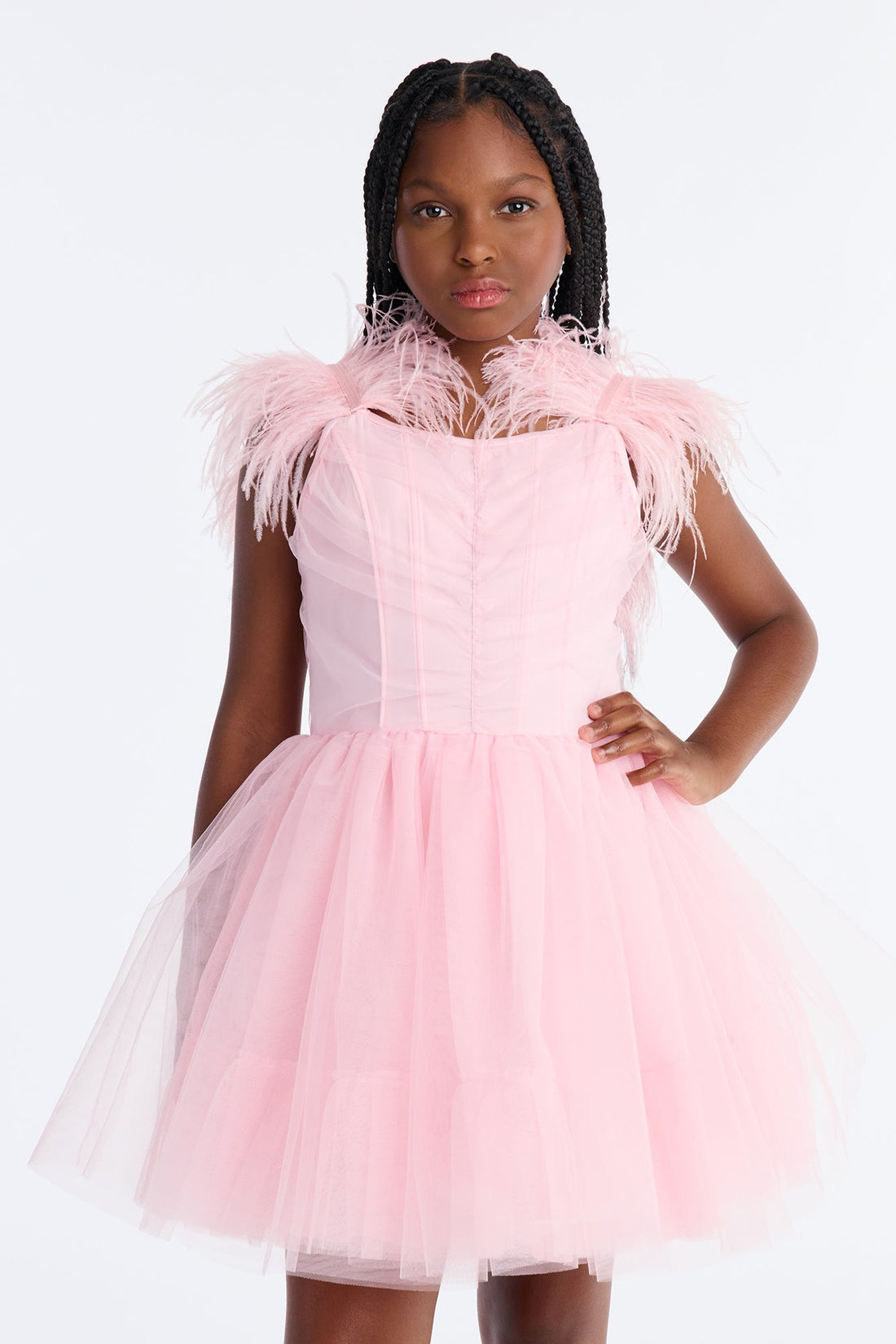 Mini So In Love Tulle Dress - Pink