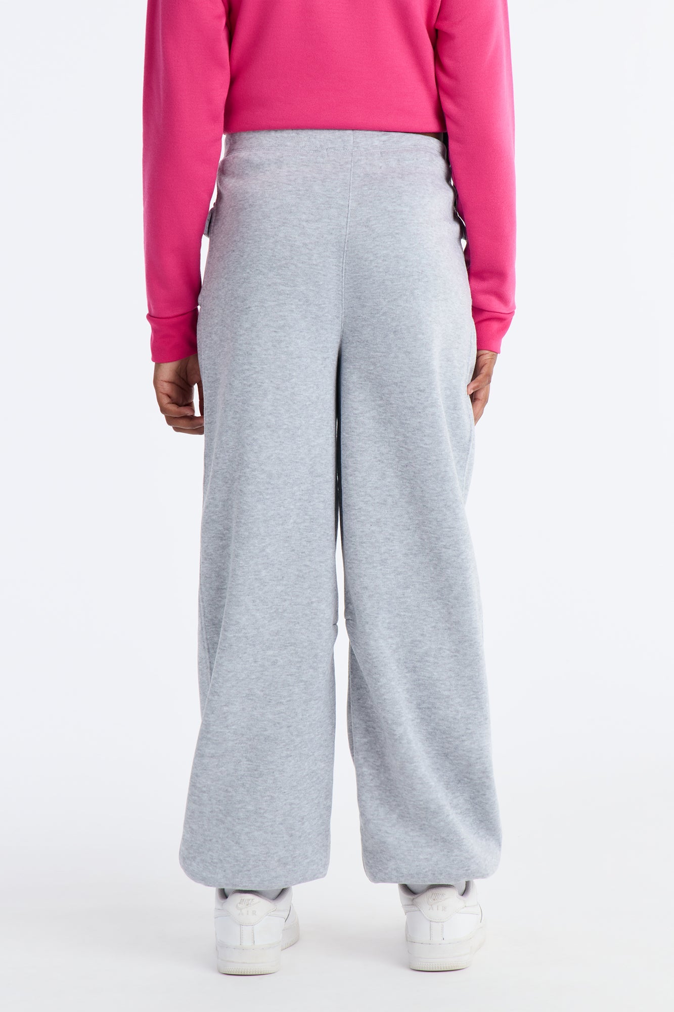 Mini Chillin For Life Wide Leg Pants - Heather Grey