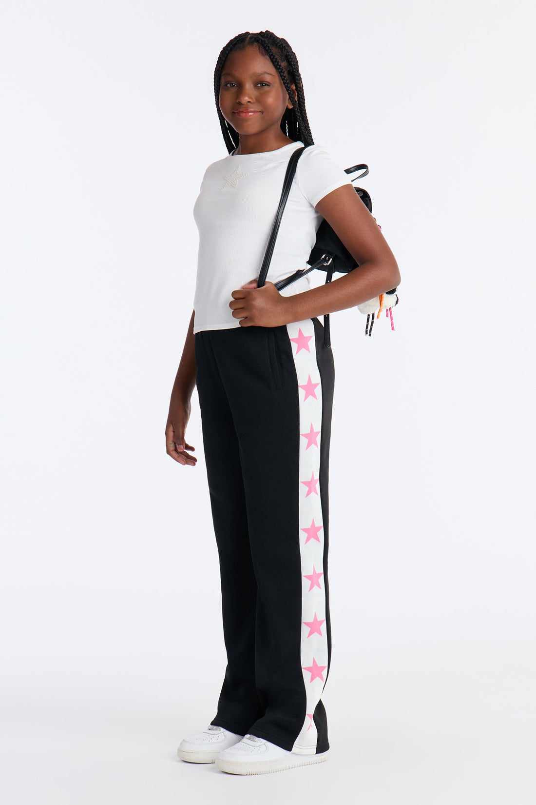 Mini I Just Keep Winning Wide Leg Pants - Black