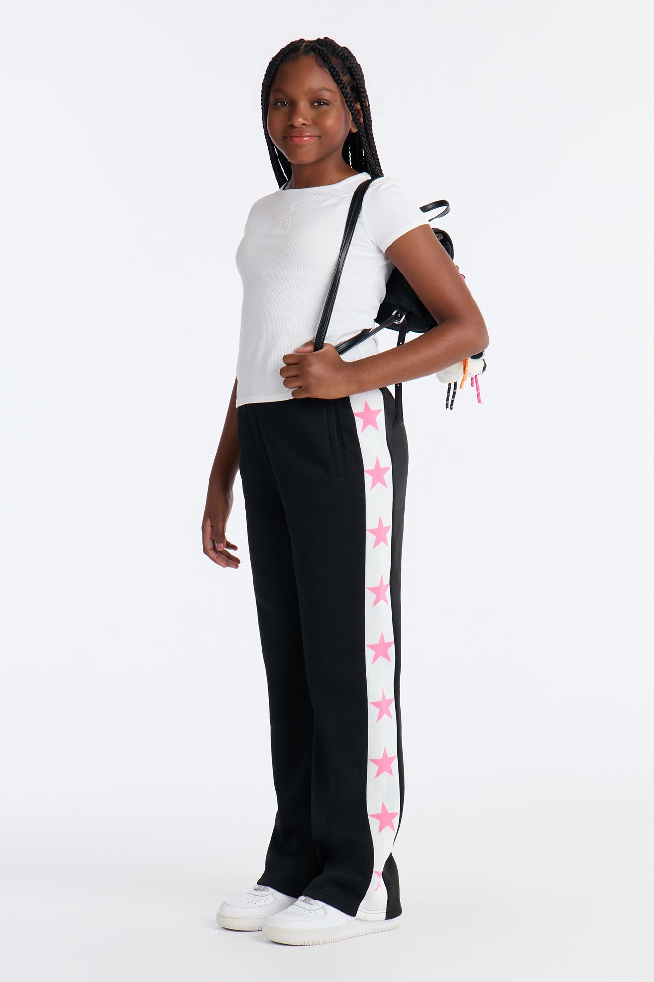 Mini I Just Keep Winning Wide Leg Pants - Black