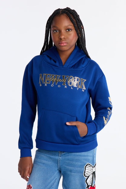 Mini Dream Big New York Fleece Hoodie - Navy