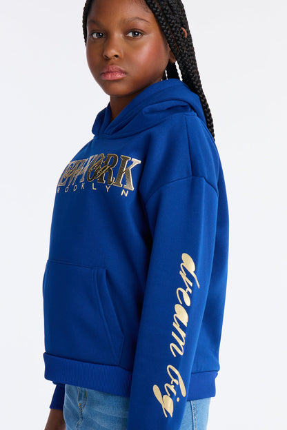 Mini Dream Big New York Fleece Hoodie - Navy
