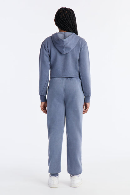 Mini Tamara Washed Jogger Set - Slate Blue