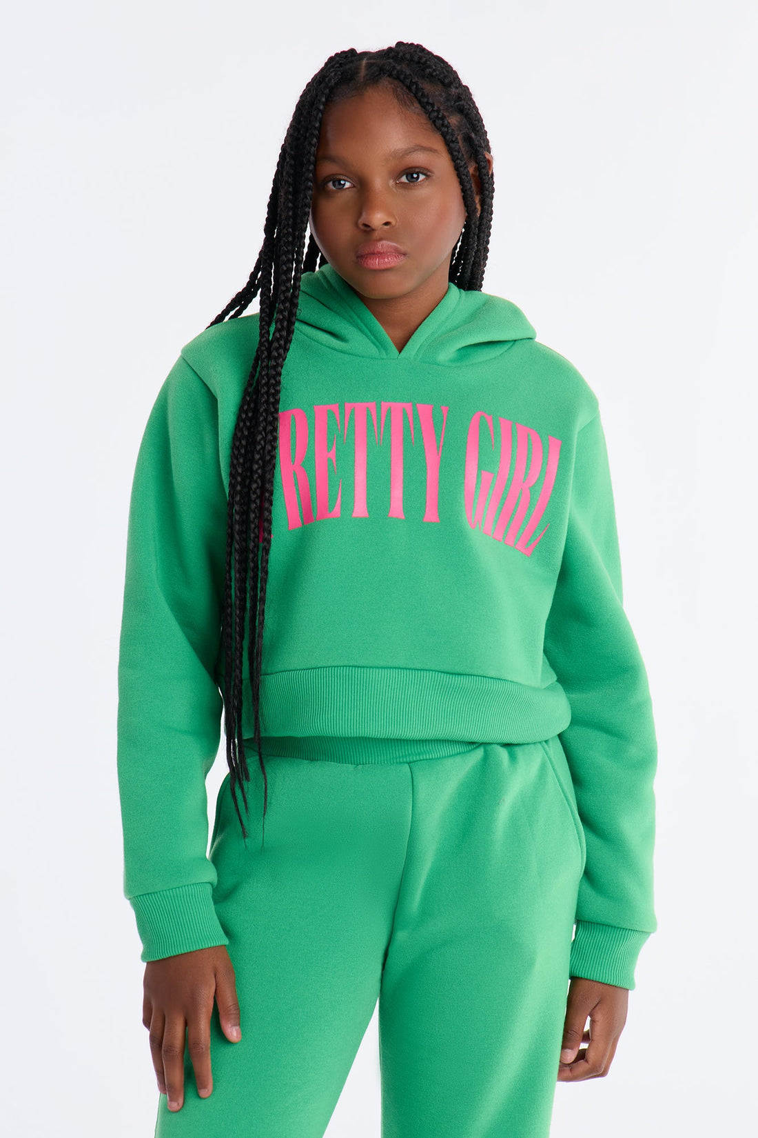 Mini Pretty Girls Rock Hoodie And Pant Set - Kelly Green