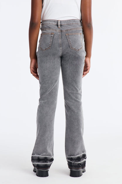 Mini Scotlyn Stacked Slim Straight Leg Jeans - Grey