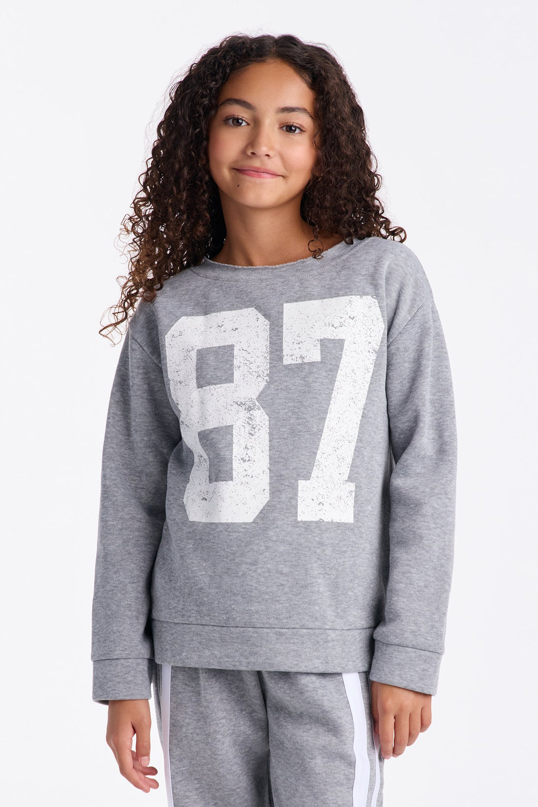 Mini Eighty Seven Fleece Pant Set - Heather Grey