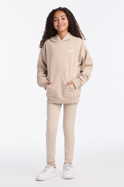 Mini Positive Spirit Fleece Pant Set - Stone