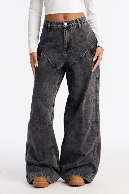 Widely Known Cargo Jeans - Grey