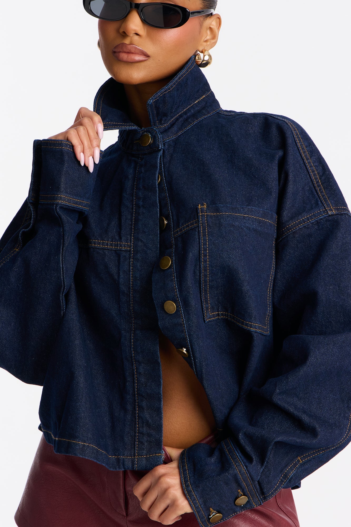 Willow Denim Shacket - Dark Denim