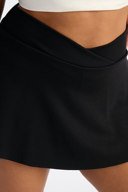 Hitting The Court Micro Mini Skort - Black