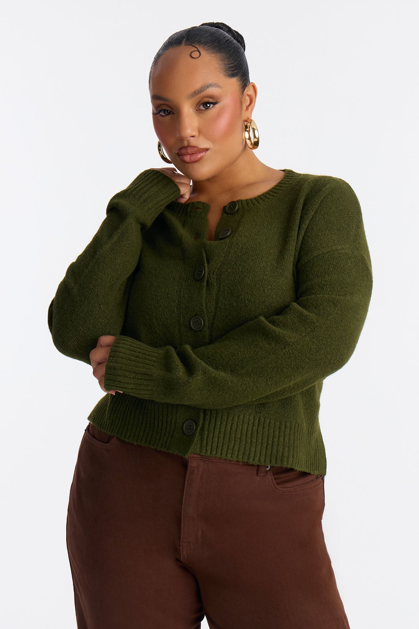 Good On You Cardigan - Olive