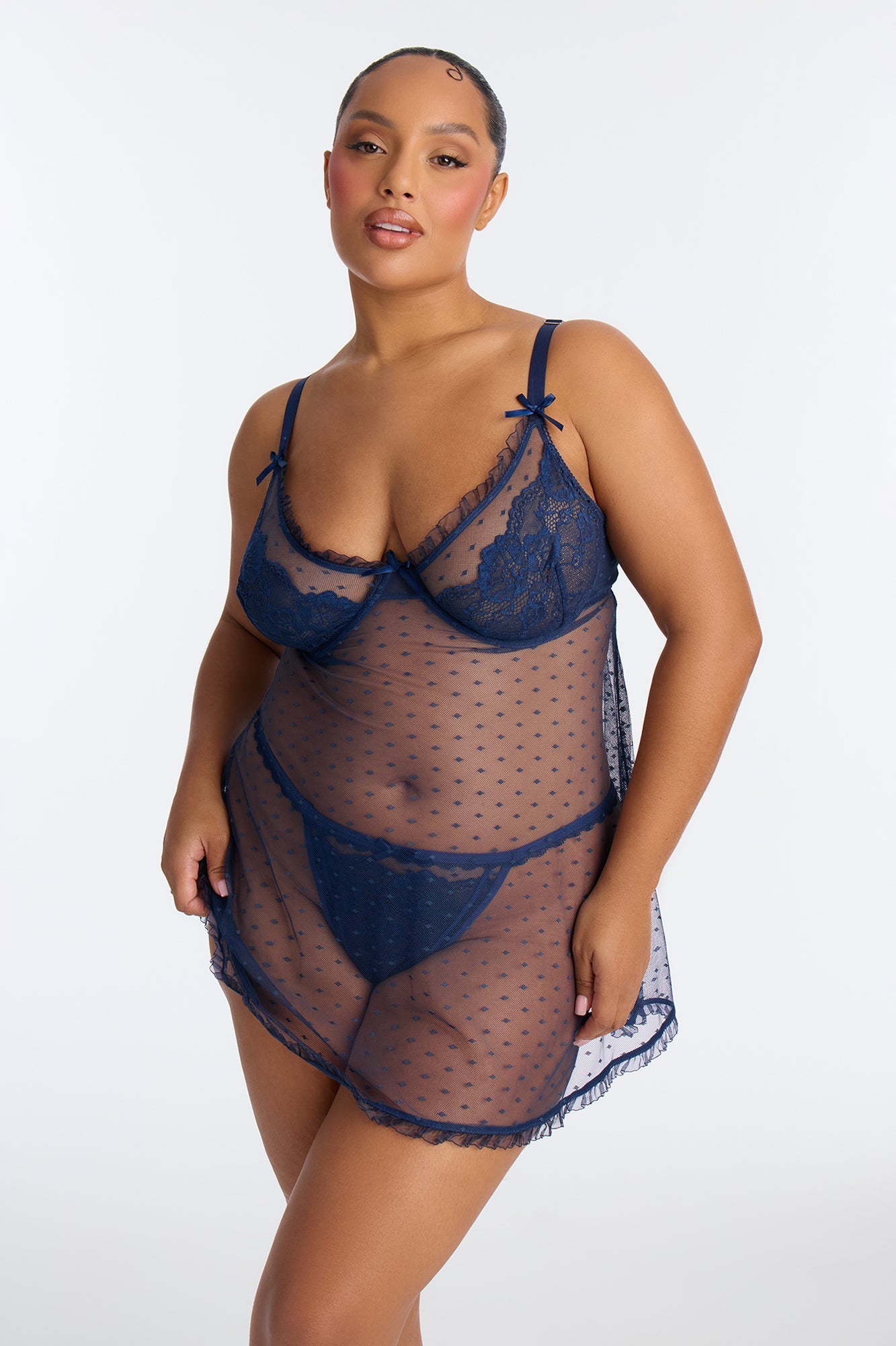 Leave You Breathless Babydoll - Navy