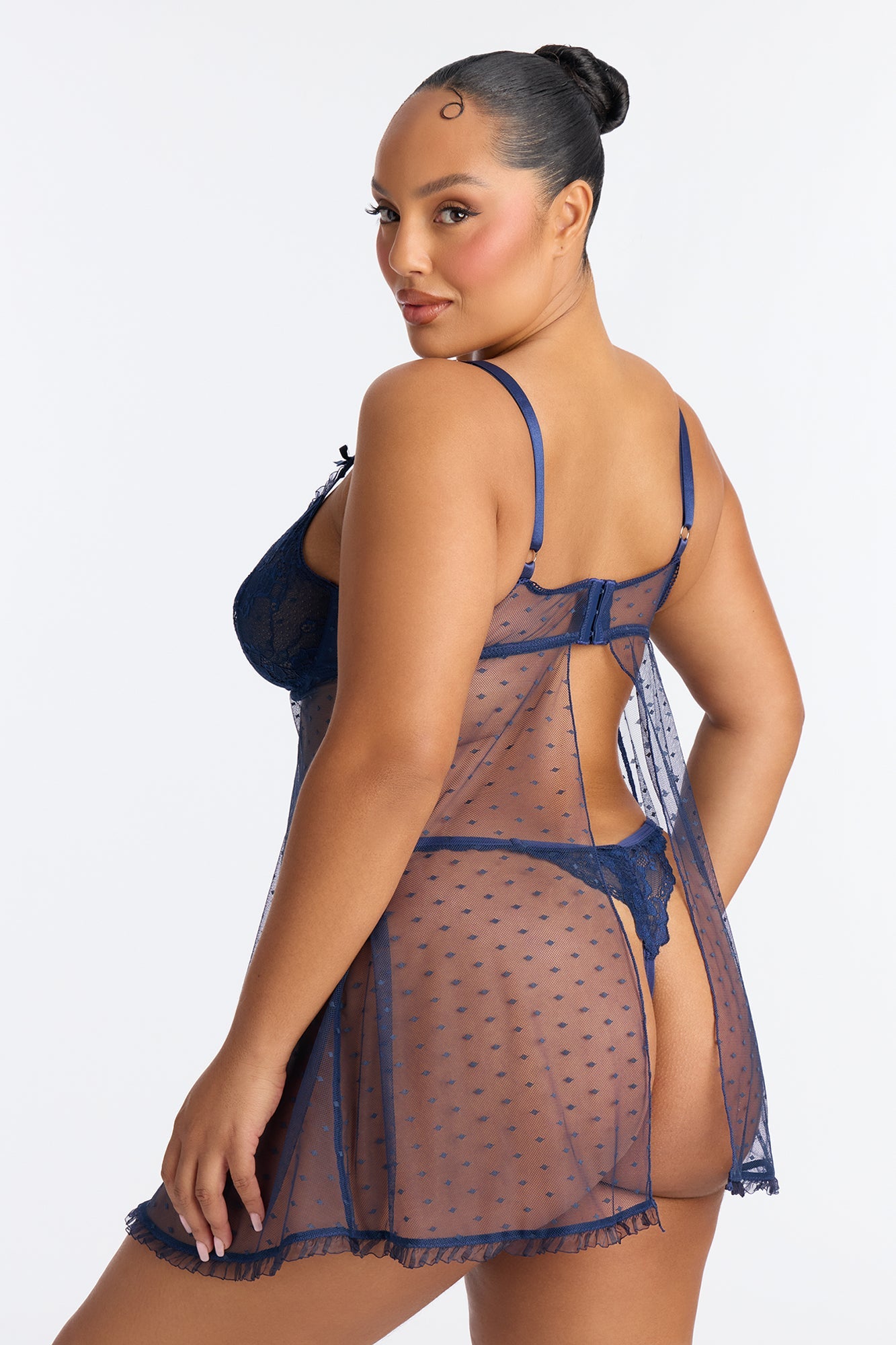 Leave You Breathless Babydoll - Navy