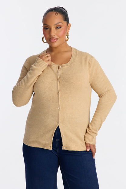 Comfort Club Cardigan - Taupe