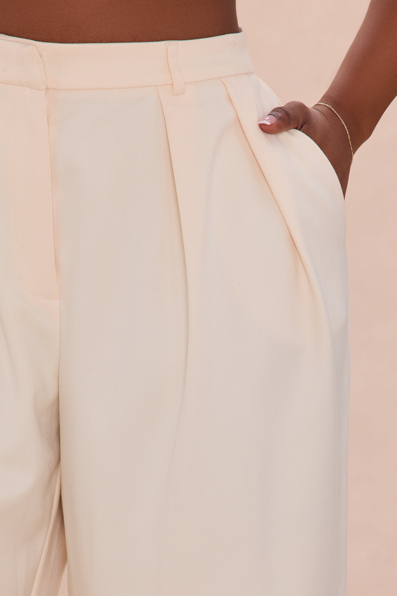 Mila Wide Leg Pant - Cream